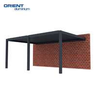 Sortie d'usine Gazebo en aluminium étanche à la pluie Toit pergola Pergolas bioclimatiques en aluminium Abri de voiture extérieur motorisé