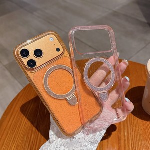 Funda Magnética de Lujo con Cristales IMD y Purpurina para iPhone 17 Air 16 15 Pro Max, con Soporte y Parte Trasera Transparente - Product Image 3