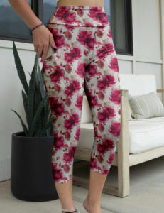 Leggings Personalizados Meiyang para Mujer, Pantalones Deportivos de Cintura Alta para Yoga, Leggings con Estampado Floral y Bolsillos, Ropa Femenina - Product Image 6