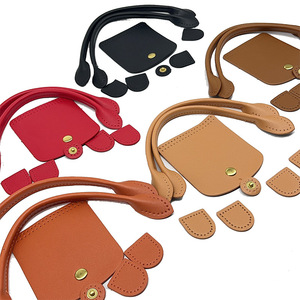Kit de poignées et rabat <span class=keywords><strong>en</strong></span> <span class=keywords><strong>cuir</strong></span> PU pour sacs mini-dumpling, accessoires de remplacement DIY pour la fabrication de sacs fourre-tout, pochettes et articles faits main au crochet ou au tricot - Product Image 2