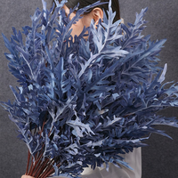 Série de fleurs en soie bleue Décoration de mariage Arrangement floral Bleu marine royal Bleu clair poussiéreux Fleurs artificielles Roses artificielles