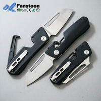 Couteau de poche pliant portable à verrouillage d'axe, lame Wharncliffe, manche en aluminium, pour usage quotidien, survie en extérieur, outil EDC