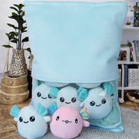Peluches promotionnelles neuves de haute qualité en gros, bleues et roses, avec rembourrage en coton PP, en sac