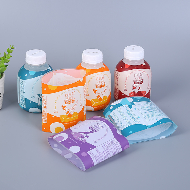 Custom Plastic Shrink Label Printed PET PVC Heat Shrink Wrap Labels for Beverage Bottle Packaging