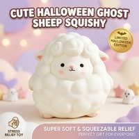Figurine de jouet anti-stress populaire en TPR, en forme de mouton, douce et adorable, en pâte à modeler, emballée.