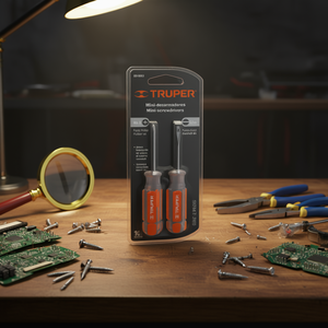 Jeu de tournevis de précision Truper, 2 pièces, Phillips, avec poignées en acier et en plastique, pour la réparation électronique et les projets de bricolage, O - Product Image 2