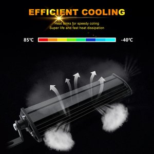 12V 24V voiture travail lumière LED barre lumineuse 7 pouces 18W jaune citron accessoires d'éclairage de voiture pour hors route <span class=keywords><strong>4x4</strong></span> <span class=keywords><strong>SUV</strong></span> ATV tracteur bateau camion - Product Image 4