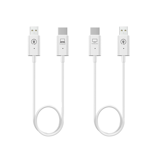 USB-C to HDMIAdapter Cable, 30M Wireless Screen Extender, Plug & Play Mirror or Extend Display for Laptop/PC to HDTV/Projector