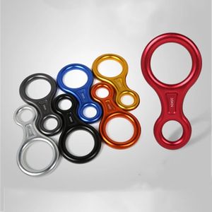 8 anneaux de <span class=keywords><strong>descente</strong></span> de corde d'évasion dispositif de <span class=keywords><strong>descente</strong></span> <span class=keywords><strong>en</strong></span> rappel anneau de sécurité de <span class=keywords><strong>descente</strong></span> équipement d'escalade extérieur mousqueton - Product Image 5