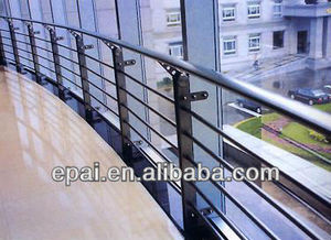 Rampe de balcon personnalisable pour intérieur et extérieur, en acier inoxydable 304, avec câblage tubulaire, poteaux de garde-corps pour escalier - Product Image 2
