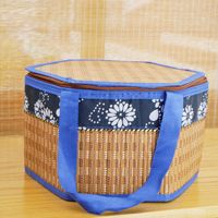 Panier en bambou chinois vintage portable pour œufs, zongzi, gâteaux de lune et crabes – Idéal pour mariages et festivals