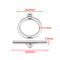 Fermoirs OT en acier inoxydable grande taille, vente en gros, non ternissables, accessoires de bijouterie pour la fabrication de colliers DIY