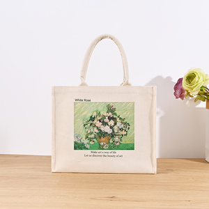 <span class=keywords><strong>Van</strong></span> <span class=keywords><strong>Gogh</strong></span> White Rose Bolsas con forro <span class=keywords><strong>de</strong></span> lona impermeable <span class=keywords><strong>de</strong></span> gran capacidad para uso en todo tipo <span class=keywords><strong>de</strong></span> clima Patrón <span class=keywords><strong>de</strong></span> letras para <span class=keywords><strong>la</strong></span> vida diaria - Product Image 1