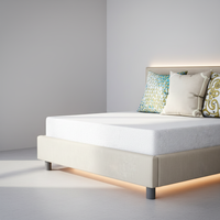   Matelas court Queen de 8 pouces en mousse à mémoire de forme, fermeté moyenne, respirant, soulagement de la pression, certifié CertiPUR-US, mélange de polyester