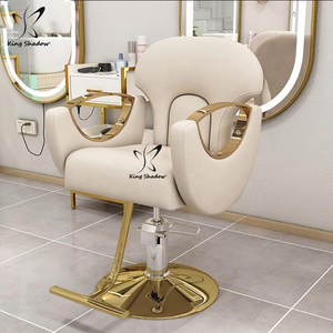 Nouveauté 2022 Équipement de <span class=keywords><strong>Salon</strong></span> de Beauté Fauteuil de Coiffure pour <span class=keywords><strong>Salon</strong></span> avec Base Dorée - Product Image 2