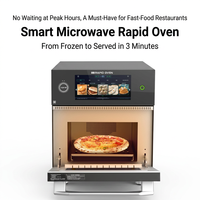 Oven Konveksi Microwave Sirkulasi Udara Panas Multifungsi Komersial Gaya Turbo Chef Kecepatan Tinggi Oven Memasak Cepat Baru