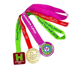 Médaille de sport de haute qualité, Badges 3D personnalisés en acier inoxydable, pièce de médaille en métal