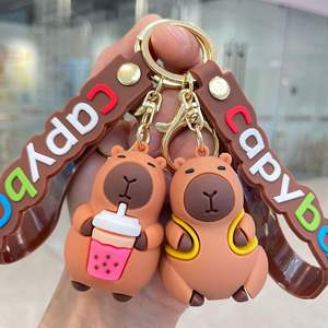 Lindo llavero de capibara, muñeco de dibujos animados de delfín y ratón, pequeño colgante, llavero para parejas, accesorios colgantes para mochila, venta al por mayor - Product Image 4
