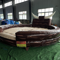 Taureau mécanique gonflable commercial d'occasion à vendre, jeux gonflables pour enfants, matelas gonflable à monter