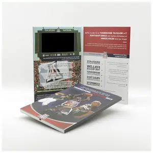 液晶ビデオパンフレットカード卸売価格5インチビジネス招待状