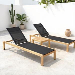 Chaise longue moderne en teck pour hôtel, idéale pour cour, villa, piscine, jardin, terrasse, <span class=keywords><strong>bord</strong></span> <span class=keywords><strong>de</strong></span> <span class=keywords><strong>mer</strong></span>, plage – Durable - Product Image 2
