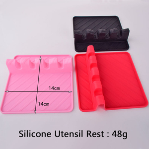 Commercio all'ingrosso personalizzato in Silicone multifunzionale poggia utensili da cucina resistenti al calore-vaso spatola porta cucchiaio poggia - Product Image 4