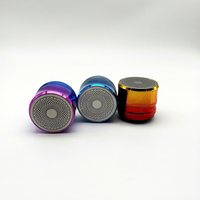 Mini-enceinte sans fil Bluetooth en gros d'usine, mini-boîte de son portable, enceinte Bluetooth en métal électroplaqué coloré