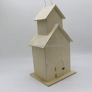 Novità progettata casa degli uccelli In legno per esterno In qualità durevole con finitura elegante In legno mangiatoia per uccelli per uccelli - Product Image 2