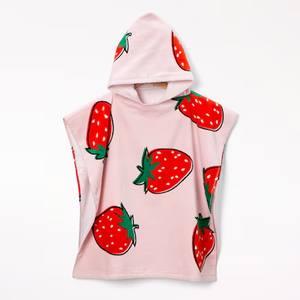Serviettes de plage portables en tissu éponge doux 100 % coton pour enfants, personnalisables, best-sellers de l'été, avec chapeau - Product Image 1