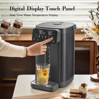 Bouilloire électrique en acier inoxydable 5L, chauffage rapide, thermo, multi-températures, distributeur d'eau chaude contrôlé par application, économie d'énergie, hôtel