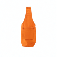 Pochette portable en toile pour gobelet avec poche avant, sac de transport pour bouteille d'eau avec logo personnalisé pour le camping, les trajets quotidiens et l'usage quotidien