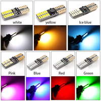 T10 194 W5W Lámpara LED para coche 12V Auto Lampada Bombilla Luces de estacionamiento 5W5 Canbus T10 W2.1x9.5D 4014 24SMD 12V Ampolla Sin errores