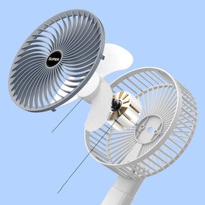 พัดลมไฟฟ้าแบบพกพา USB ชาร์จไฟได้ไร้สายคลิปพัดลมมือถือคลิปหมุนเวียนลมเย็นพัดลมสำหรับตั้งแคมป์เดสก์ท็อปสำนักงาน - Product Image 5