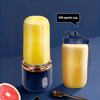 Draagbare elektrische mini-sapcentrifuge en blender voor vers fruit, sinaasappels, citrusvruchten, citroenen; voor malen, mixen, klein keukenapparaat