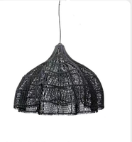 Éclairage nordique rotin fait à la main en osier lampes suspendues rotin suspension lumière pour hôtel salle de lecture salon chambre