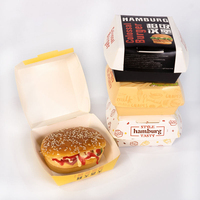 Boîtes à ailes de poulet et à hamburgers en papier kraft jetables, portables, personnalisées, auto-assemblables, écologiques, emballages pour la restauration rapide
