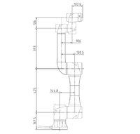 Robot collaboratif CGXi-X6 Extreme Temp, charge utile de 6 kg, portée de 924 mm, -30~80°C, IP68, 6 axes, acier inoxydable, environnement hostile, moteur PLC