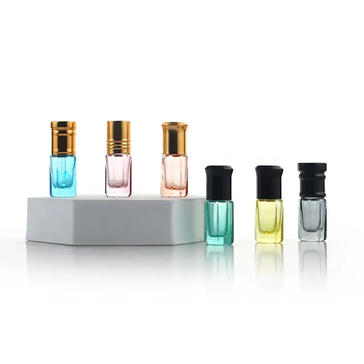 Ball bottle 3ml 6 mL 10 ml 12 ml colored star anise glass small ball bottle steel plastic cover small refined oil bottle perfume