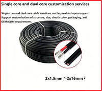 Cable Solar de Cobre Estañado Personalizado de 4/6/10/16 mm² CC PV 1000V 1500V para Paneles Solares, Cable para Sistemas Fotovoltaicos