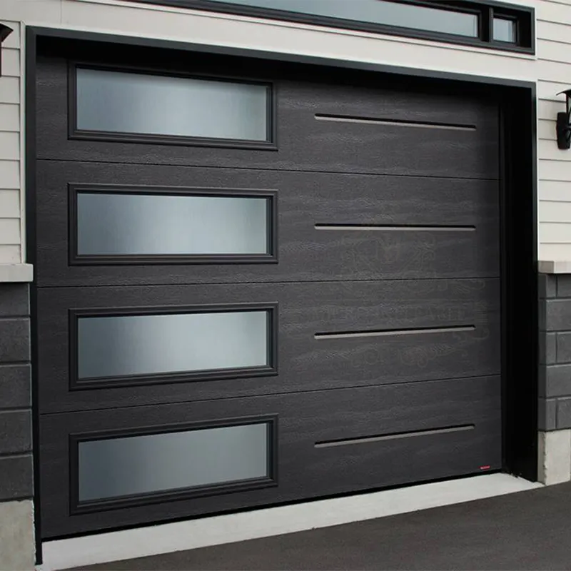 Luxury Decorative Modern Garage Door Commercial Aluminium Frame Smart Overhead Garage Door