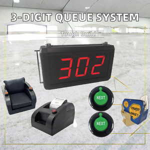 अगले नियंत्रण बटन के साथ वायरलेस 3-अंकीय डिस्प्ले कतार प्रबंधन प्रणाली पैजर के साथ वायरलेस 3 अंकों का प्रदर्शन - Product Image 3