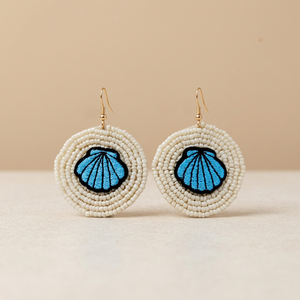 Embroidered Cactus Design Glass Beads Sequined Bohemian Gold Plated Women's <b>Earrings</b> Certified Safe - Product Image 5