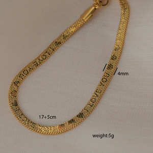 <b>Stacking</b> Chain <b>Bracelet</b> | 18K PVD Stainless Steel Minimalist Gold Link <b>Bracelet</b> for Women DIY Jewelry Accessories - Product Image 4