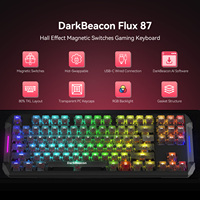 Flux 87 Keys Black Wired RGB Backlit Mechanical AI Gaming Keyboard Hall Effect Magnetic Switches Multi-language Support Rapid