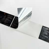 Autocollant en vinyle UV étanche personnalisé avec des autocollants de bouteille de produit de santé vitamine argent brillant