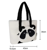 Sac à bandoulière unisexe anti-vol RFID, écologique, avec logo Panda Kawaii, personnage de dessin animé super mignon, fabriqué au Vietnam