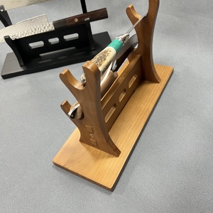 Giá để dao gỗ óc chó màu sắc thẩm mỹ, dùng cho dao nhà bếp, dao ngoài trời, giá để dao chuyên nghiệp, giá trưng bày dao di động - Product Image 3