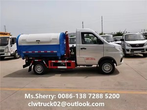 <strong>Mini</strong> FOTON Hydraulic Hook Lift <strong>Truck</strong> 1-2 Tons Dust Bin Hook Lift <strong>Garbage</strong> <strong>Truck</strong> - Product Image 3