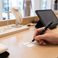 Étiquettes de prix personnalisées en papier blanc pour vêtements et produits, compatibles avec les pistolets d'étiquetage