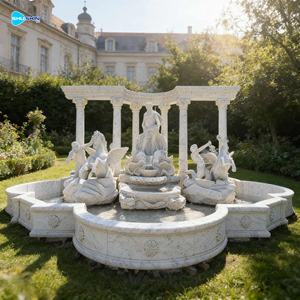 Fontana da Giardino Esterna su Misura con Statua di Poseidone in Marmo, Fontana d'Acqua per Laghetto, Fontana di Trevi - Product Image 5